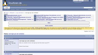 
                            2. root login per ssh verbieten - Linuxforen.de
