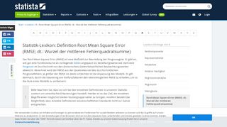 
                            7. • Root Mean Square Error (RMSE; dt.: Wurzel der mittleren ... - Statista