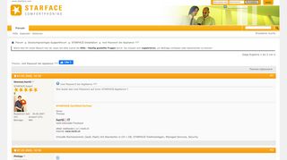 
                            12. root Passwort bei Appliance - STARFACE Support Forum