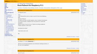 
                            11. Root-Paßwort für Raspberry Pi 3 - Mikrocontroller.net