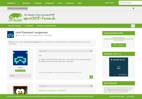 
                            2. root Passwort vergessen - Anfänger- & Startprobleme - openSUSE ...