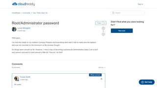 
                            4. Root/Administrator password – CloudReady