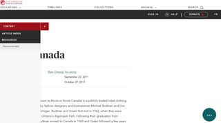 
                            3. Roots Canada | The Canadian Encyclopedia