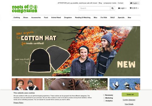 
                            10. roots of compassion - veganer & kollektiver Onlineshop