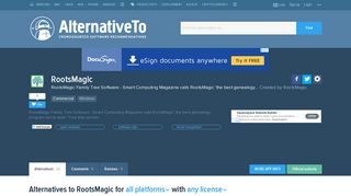 
                            11. RootsMagic Alternatives and Similar Software - AlternativeTo.net