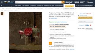 
                            10. Rosas em um Copo Flores 1874 Pintura de Camille Corot na Tela em ...