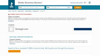 
                            9. Rosegal.com | Complaints | Better Business Bureau® Profile