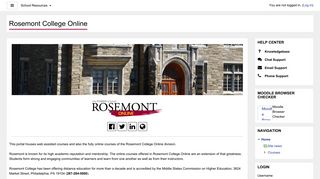 
                            7. Rosemont College Online