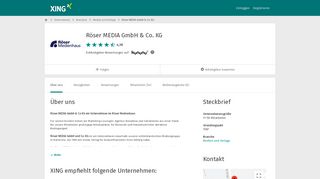 
                            10. Röser MEDIA GmbH & Co. KG als Arbeitgeber | XING Unternehmen