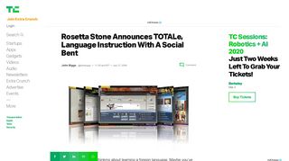 
                            7. Rosetta Stone Announces TOTALe, Language Instruction With A ...