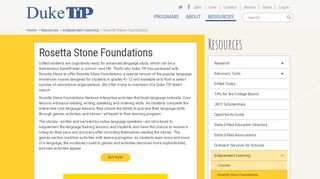 
                            12. Rosetta Stone Foundations | Duke TIP