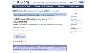 
                            4. ROS/Tutorials/InstallingandConfiguringROSEnvironment ... - ROS.org