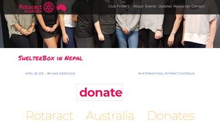 
                            10. Rotaract Australia » ShelterBox in Nepal