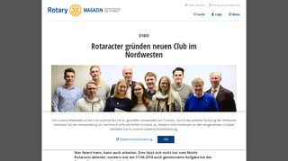
                            10. Rotary Magazin Artikel: D1850 - Rotaracter gründen neuen Club im ...