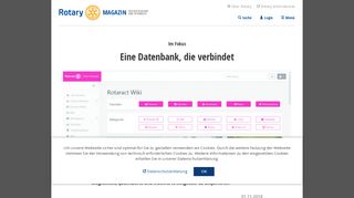 
                            8. Rotary Magazin Artikel: Im Fokus - Eine Datenbank, die verbindet