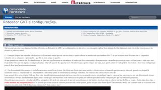 
                            11. Roteador GVT e configurações. - Hardware.com.br
