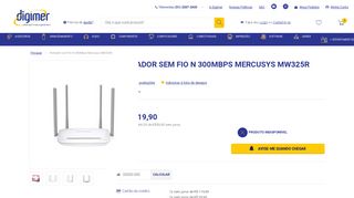 
                            12. Roteador sem fio N 300Mbps Mercusys MW325R - Digimer