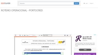 
                            4. ROTEIRO OPERACIONAL - PORTOCRED - PDF - DocPlayer.com.br