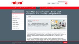 
                            9. Rotork: Rotork Client Support Programme delivers smart maintenance ...