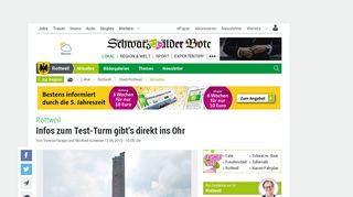 
                            12. Rottweil: Infos zum Test-Turm gibt's direkt ins Ohr - Aktuelles ...