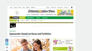 
                            4. Rottweil: Spannender Kampf um Kurse und Portfolios - Aktuelles ...