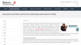 
                            12. Roularta soutient l'initiative climatique Sign for my Future | Roularta
