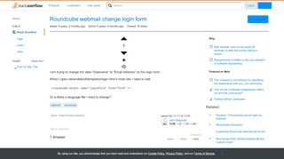
                            4. Roundcube webmail change login form - Stack Overflow