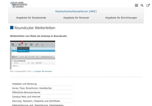 
                            4. Roundcube Weiterleiten — Hochschulrechenzentrum (HRZ)