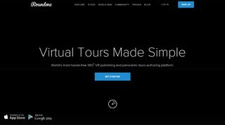 
                            4. Roundme - create Stock 360 VR panoramic pictures virtual tour online