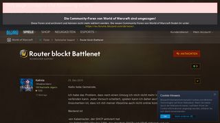 
                            1. Router blockt Battlenet - World of Warcraft-Foren - Blizzard ...