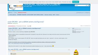 
                            3. router EPC3925 - jak to JEDNAK samemu skonfigurować? - Forum bez ...