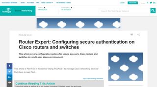 
                            4. Router Expert: Configuring secure authentication on Cisco routers and ...