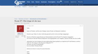 
                            6. Router IP / Wie kriege ich die raus | ComputerBase Forum