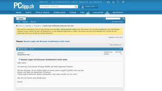 
                            2. Router Login mit Browser funktioniert nicht mehr - PCtipp.ch