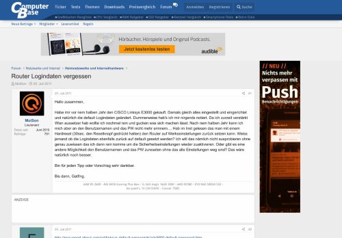 
                            7. Router Logindaten vergessen | ComputerBase Forum
