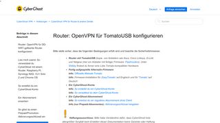 
                            10. Router: OpenVPN für TomatoUSB konfigurieren – CyberGhost VPN