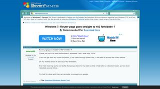 
                            2. Router page goes straight to 403 forbidden ? Solved - Windows 7 ...