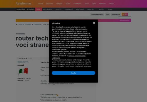 
                            6. router technicolor tiscali e voci strane nel log - Telefonino.net ...