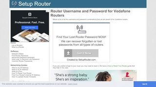 
                            11. Router Username and Password for Vodafone Routers - ...