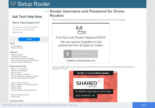 
                            4. Router Username and Password for Zhone Routers - SetupRouter