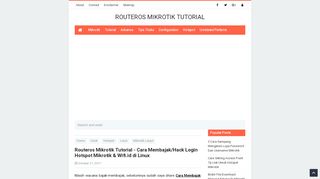 
                            9. Routeros Mikrotik Tutorial - Cara Membajak/Hack Login Hotspot ...