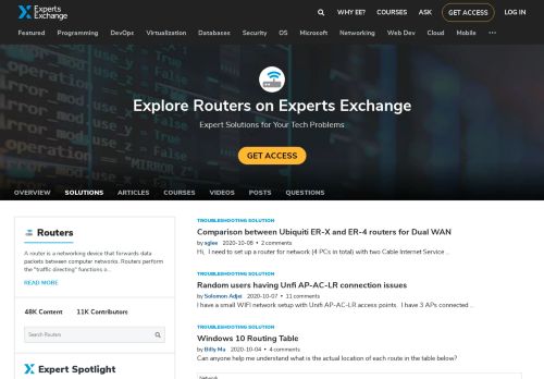 
                            6. Routers Solutions - Experts Exchange