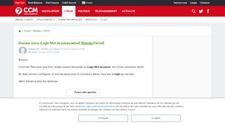 
                            9. Routeur cisco (Login Mot de passe telnet) [Résolu] - Comment Ça Marche