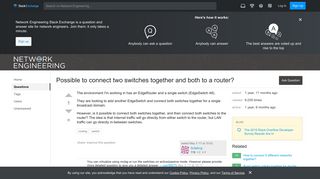 
                            7. routing - Possible to connect two switches together and both to a ...