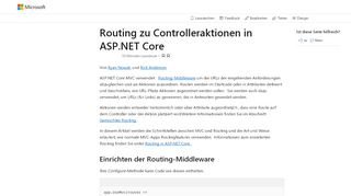 
                            1. Routing zu Controlleraktionen in ASP.NET Core | Microsoft Docs