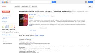 
                            6. Routledge German Dictionary of Business, Commerce, and ...
