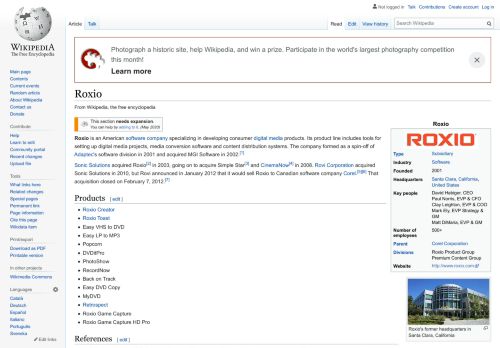 
                            11. Roxio – Wikipedia