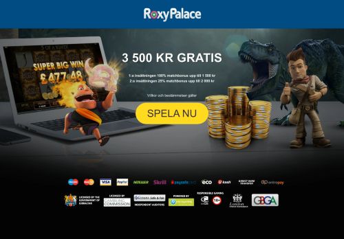 
                            1. Roxy Palace Casino: Casino Online Svenska