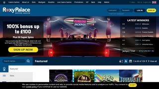 
                            12. Roxy Palace: The UK's Best Online Casino | 100% to £100 Plus 50 ...