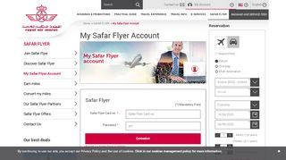 
                            1. Royal Air Maroc - My Safar Flyer Account